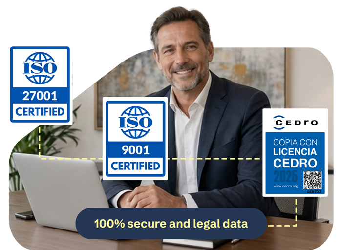 100% secure and legal data