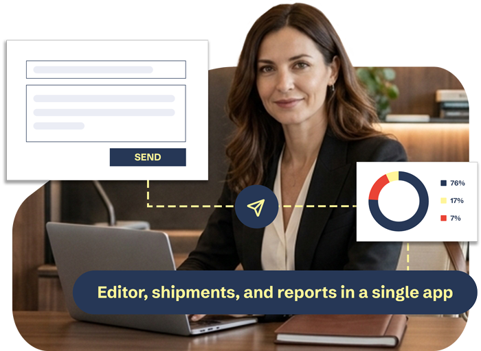 Editor, shipments, and reports in a single app