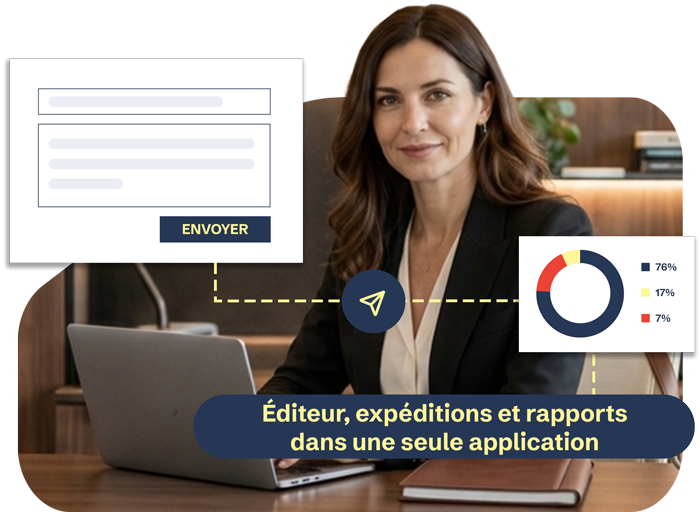 Éditeur, expéditions et rapports dans une seule application